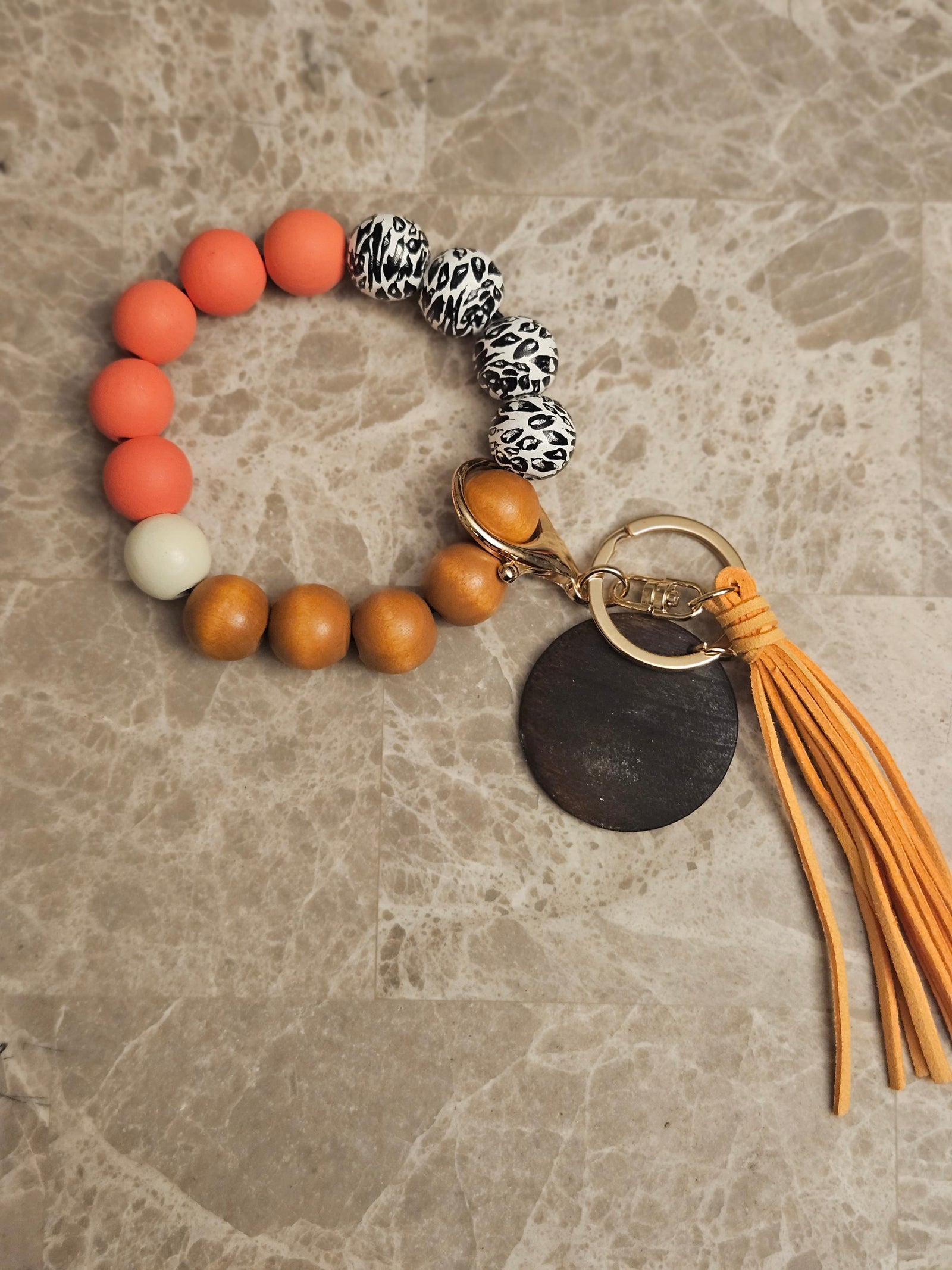 Beaded Keyring Bracelet Wristlet