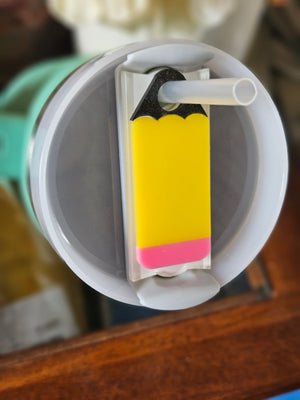 Teacher Pencil Tumbler Topper