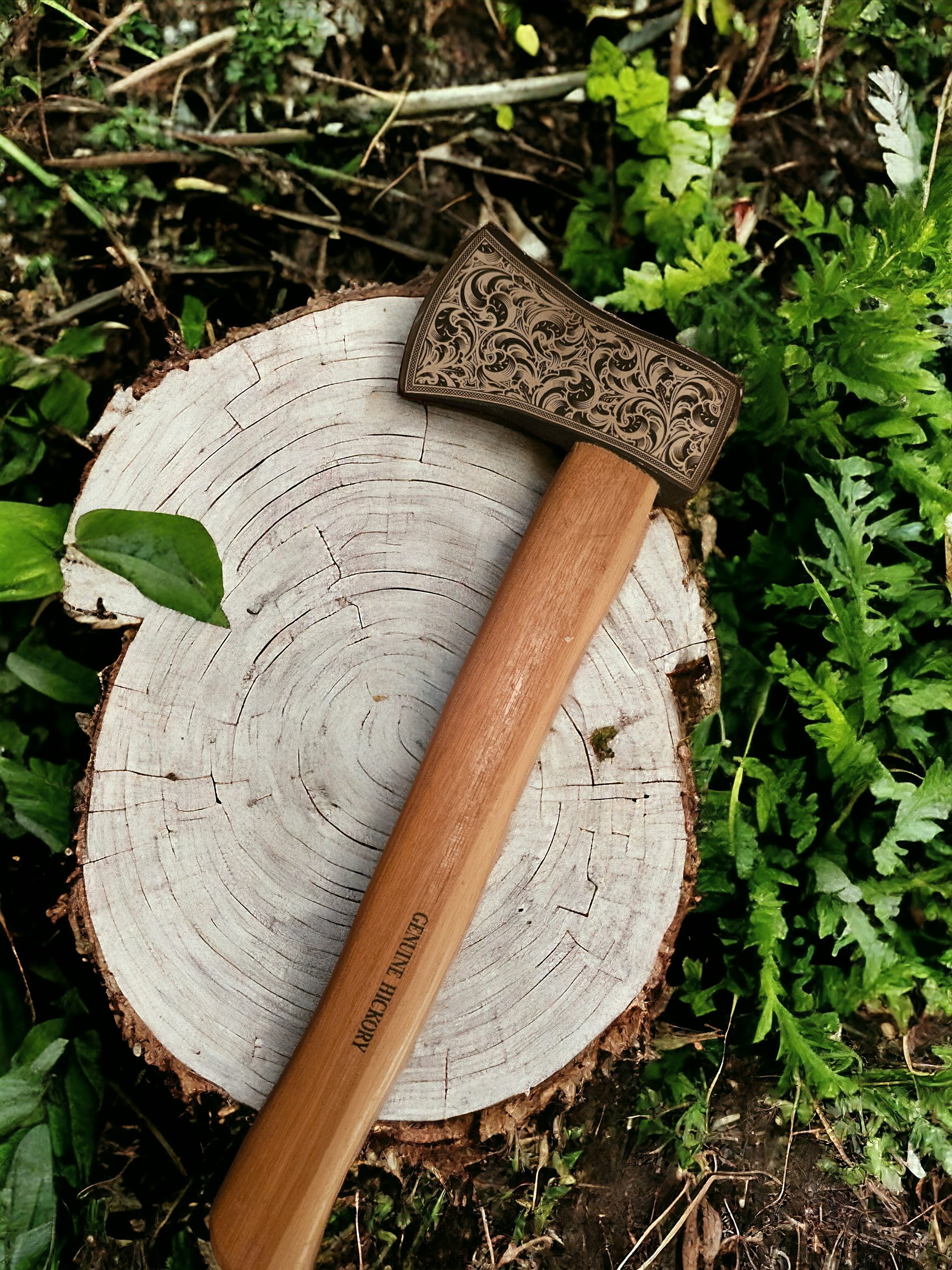 Scroll Engraved Hatchet/Axe